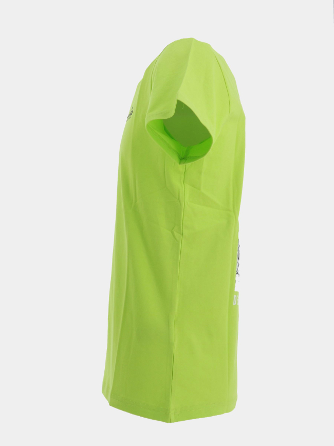 T-shirt à manches courtes union vert fluo homme - Helvetica