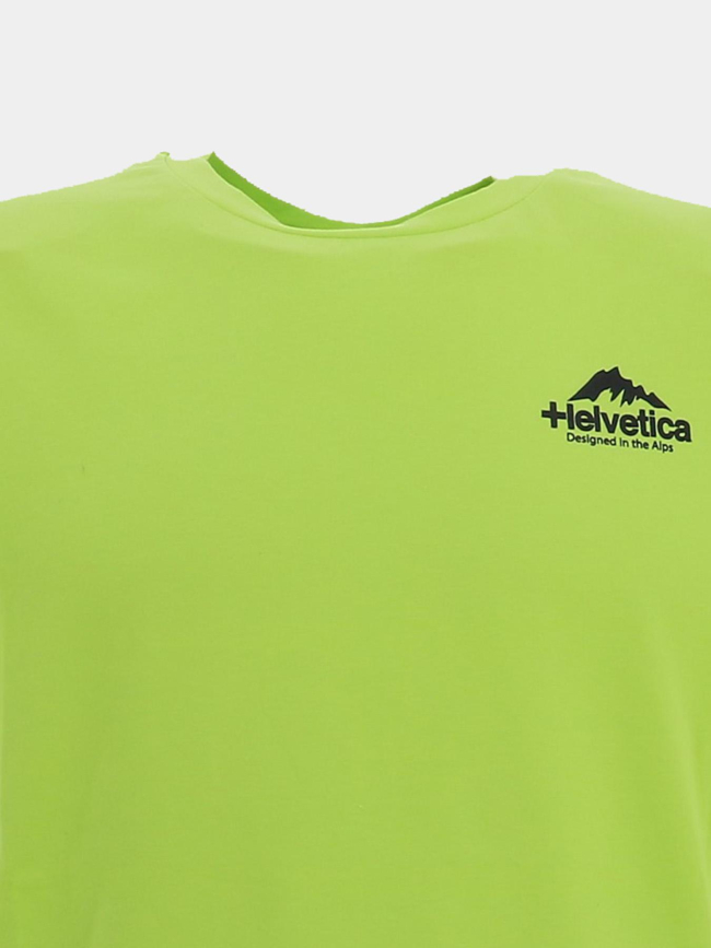 T-shirt à manches courtes union vert fluo homme - Helvetica