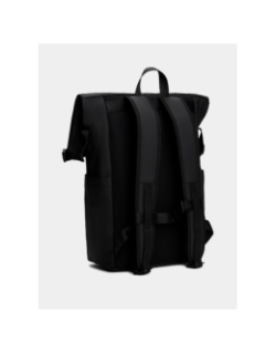 Sac à dos à rabat roulé et logo texturé noir - Tommy Hilfiger