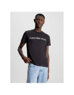 T-shirt slim avec logo noir homme - Calvin Klein Jeans