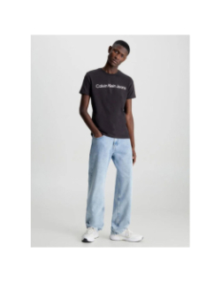 T-shirt slim avec logo noir homme - Calvin Klein Jeans