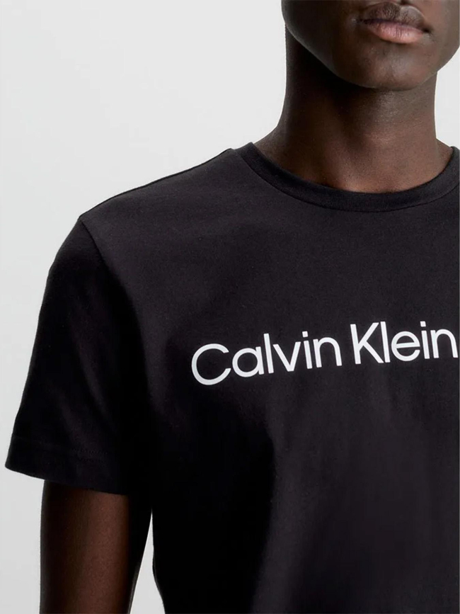 T-shirt slim avec logo noir homme - Calvin Klein Jeans