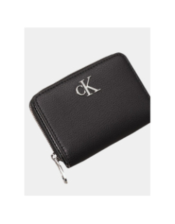 Portefeuille en simili cuir lézardé noir femme - Calvin Klein Jeans
