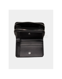 Portefeuille en simili cuir lézardé noir femme - Calvin Klein Jeans