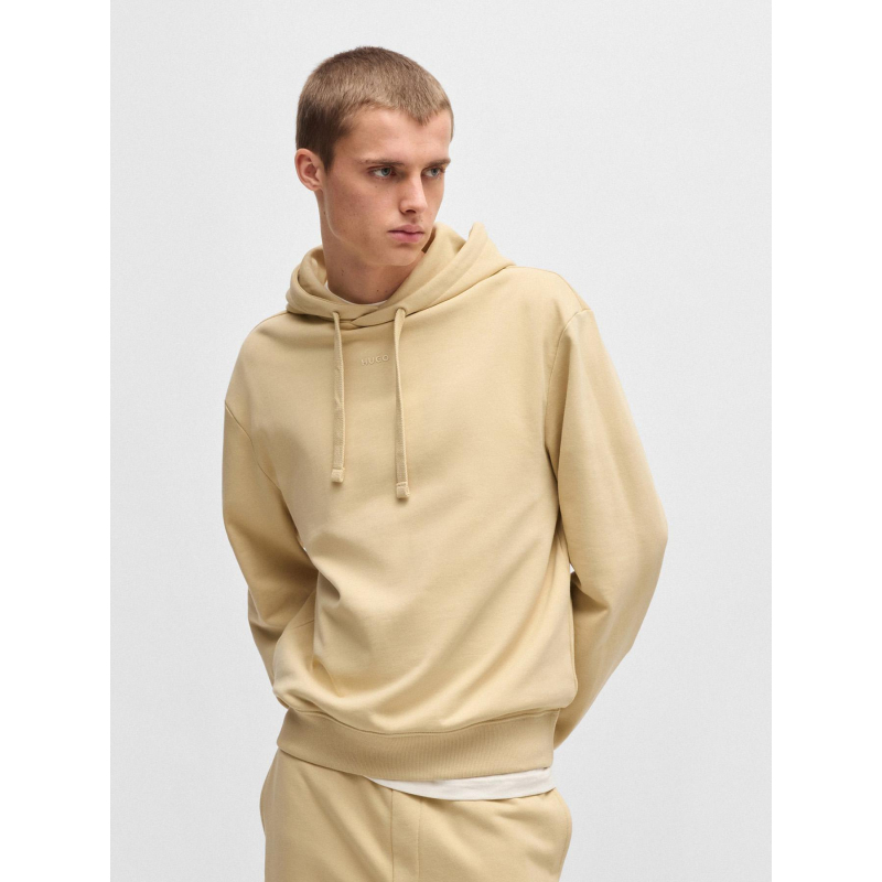 Sweat à capuche dapo beige homme - Hugo