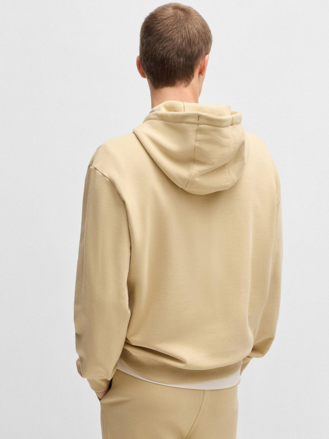 Sweat à capuche dapo beige homme - Hugo