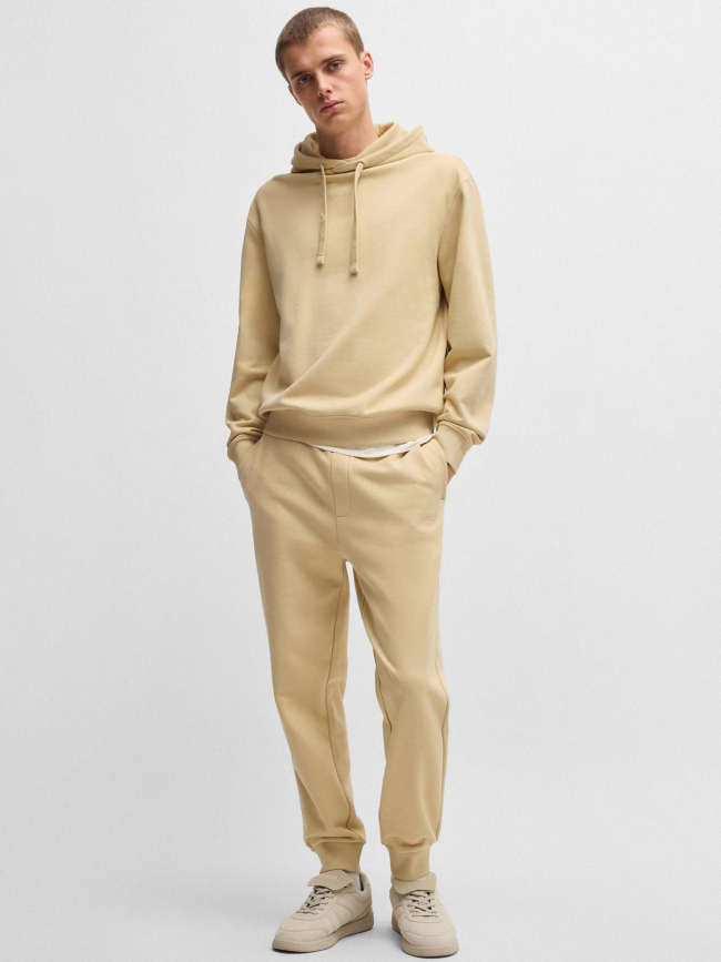 Sweat à capuche dapo beige homme - Hugo