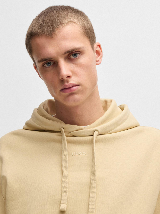 Sweat à capuche dapo beige homme - Hugo