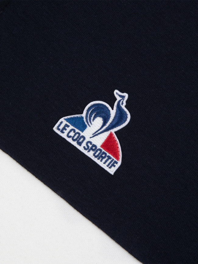 Sweat zippé tri blanc et bleu marine homme - Le Coq Sportif