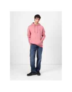 Sweat à capuche tommy badge rose homme - Tommy Jeans