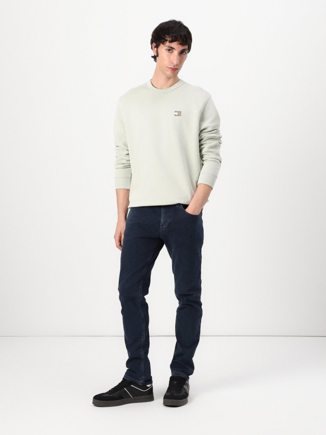 Sweat en tissu éponge à badge vert homme - Tommy Jeans