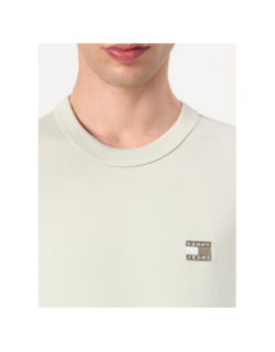 Sweat en tissu éponge à badge vert homme - Tommy Jeans