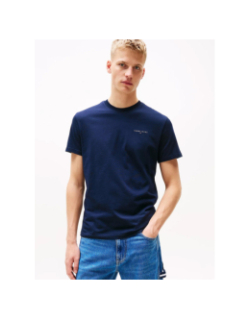 T-shirt ajusté à logo linéaire bleu marine homme - Tommy Jeans