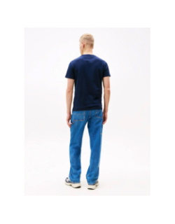 T-shirt ajusté à logo linéaire bleu marine homme - Tommy Jeans