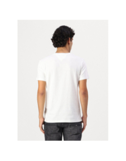 T-shirt ajusté à logo linéaire blanc homme - Tommy Jeans