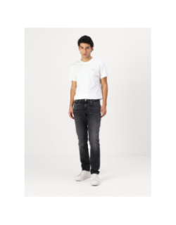 T-shirt ajusté à logo linéaire blanc homme - Tommy Jeans