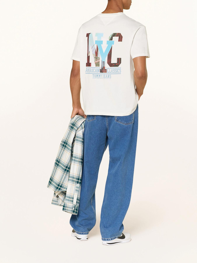 T-shirt décontracté à imprimé au dos blanc homme - Tommy Jeans