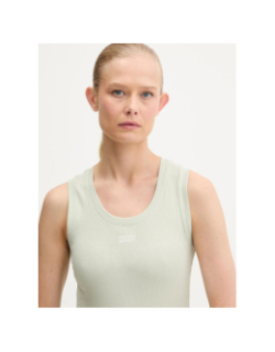 Débardeur côtelé slim script vert femme - Tommy Jeans