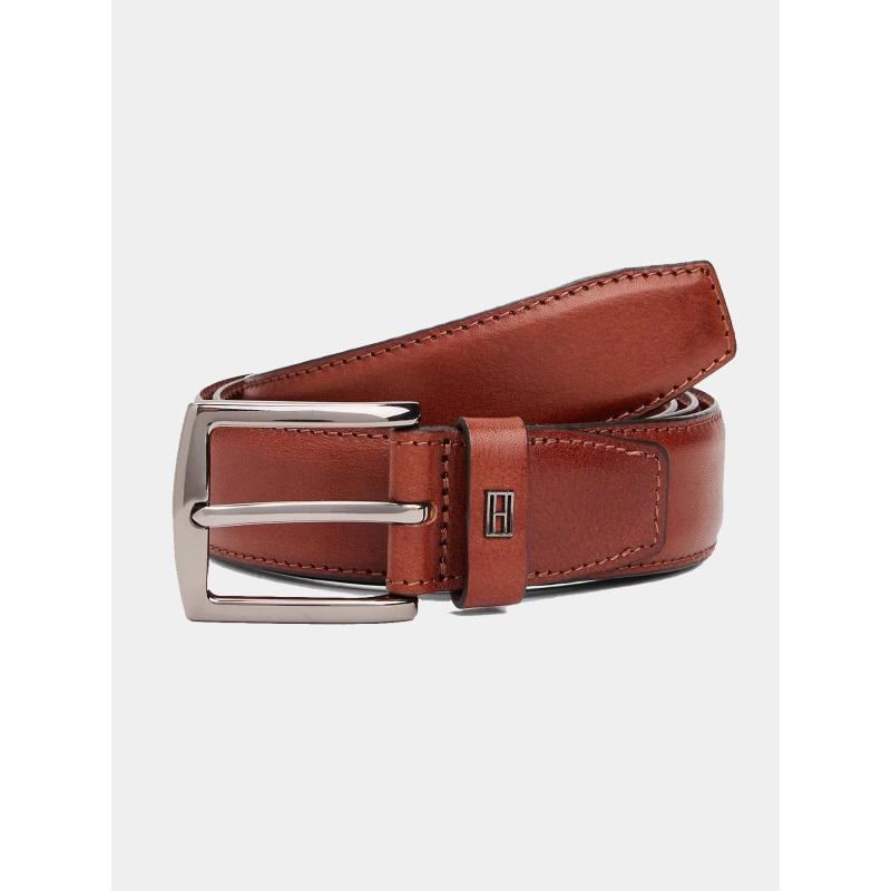 Ceinture denton à plaque drapeau marron homme - Tommy Hilfiger