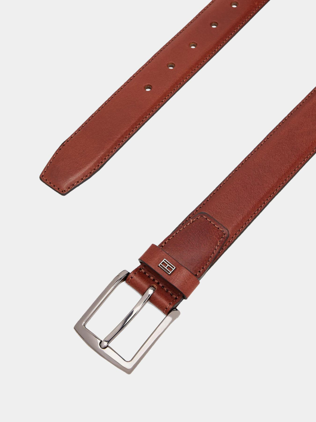 Ceinture denton à plaque drapeau marron homme - Tommy Hilfiger