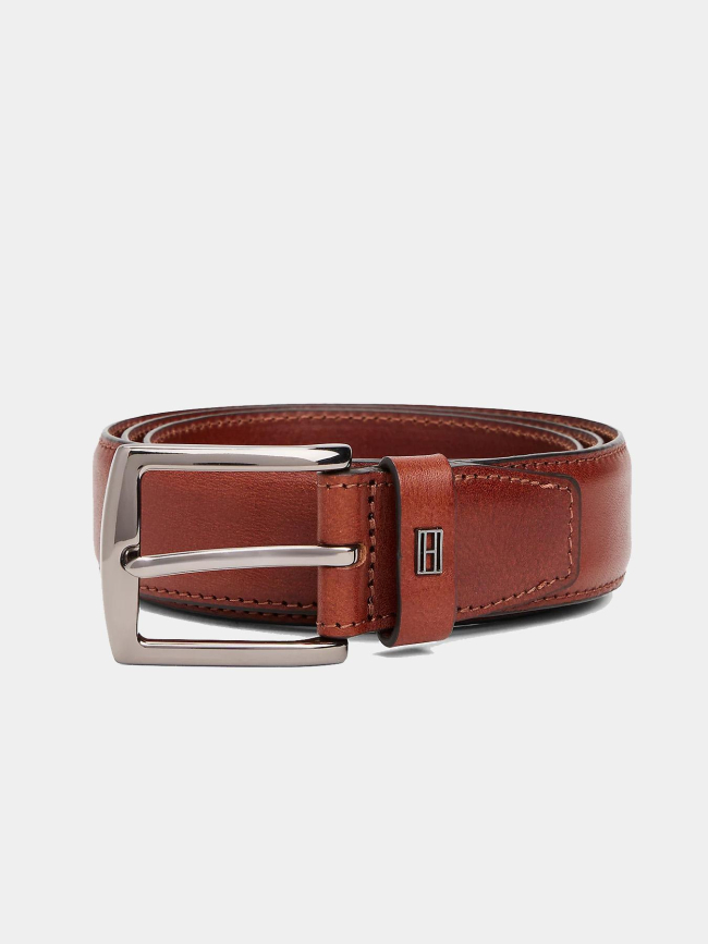 Ceinture denton à plaque drapeau marron homme - Tommy Hilfiger