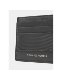 Porte-cartes en cuir à logo noir homme - Tommy Hilfiger