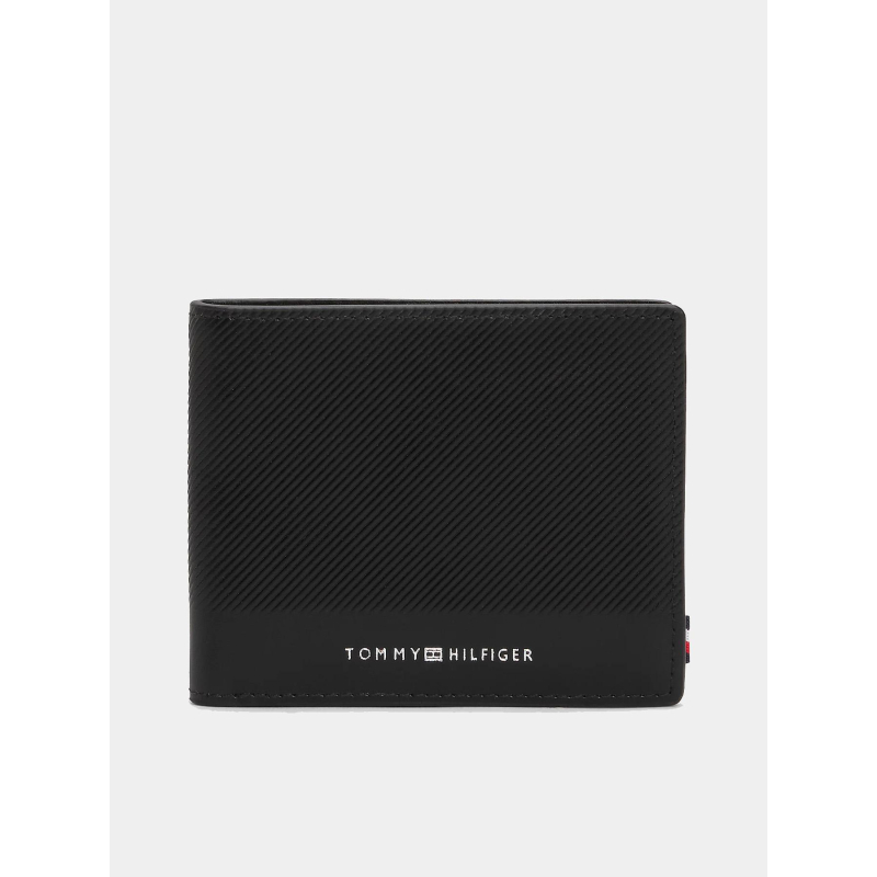 Portefeuille en cuir à logo noir homme - Tommy Hilfiger