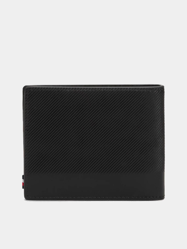 Portefeuille en cuir à logo noir homme - Tommy Hilfiger