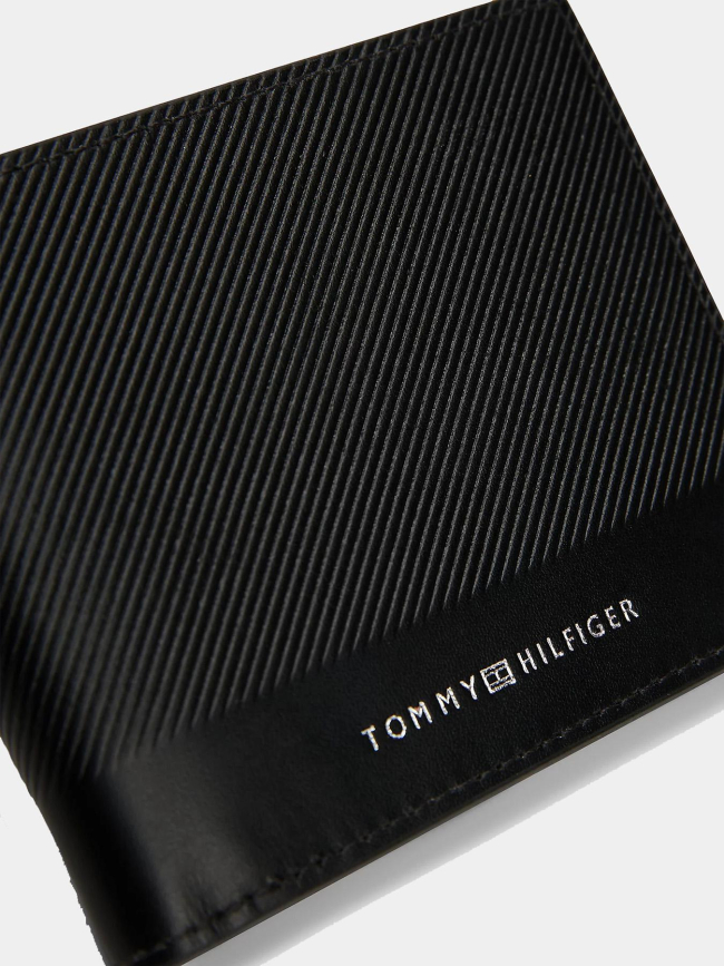 Portefeuille en cuir à logo noir homme - Tommy Hilfiger