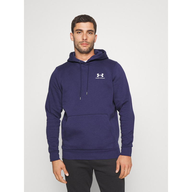 Sweat à capuche ua icon fleece bleu marine homme - Under Armour