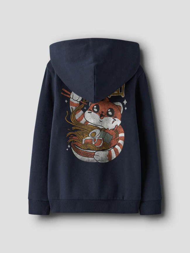 Sweat à capuche nkmkian bleu marine enfant - Name It