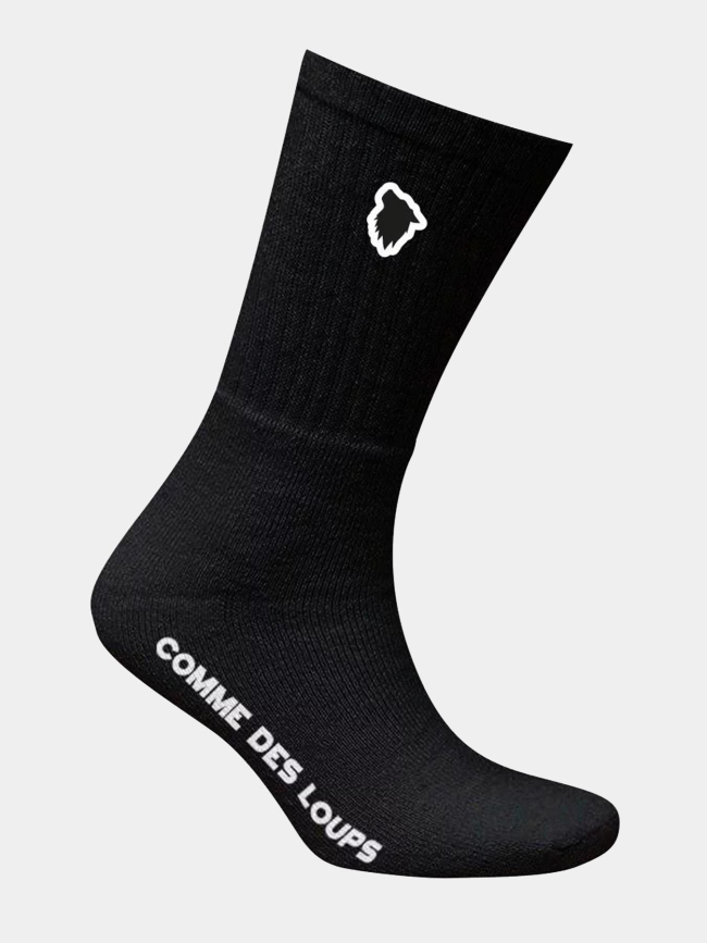 Pack de 3 paires de chaussettes tennis noir adulte - Comme Des Loups