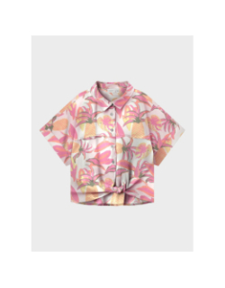 Chemisier noué fleurs vinaya blanc rose fille - Name It