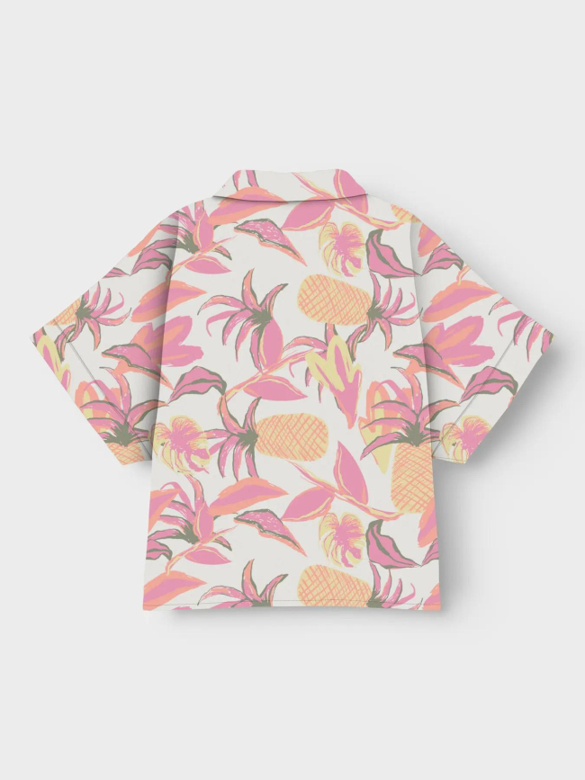 Chemisier noué fleurs vinaya blanc rose fille - Name It