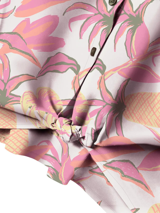 Chemisier noué fleurs vinaya blanc rose fille - Name It