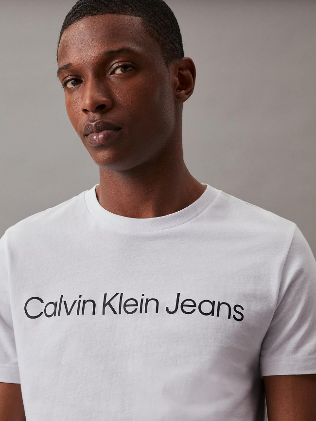 T-shirt core institutional logo blanc homme - Calvin Klein Jeans