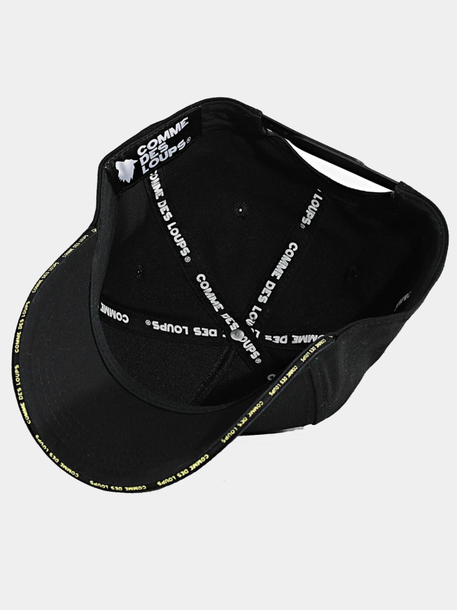 Casquette avec badge rubber noir fluo adulte - Comme Des Loups