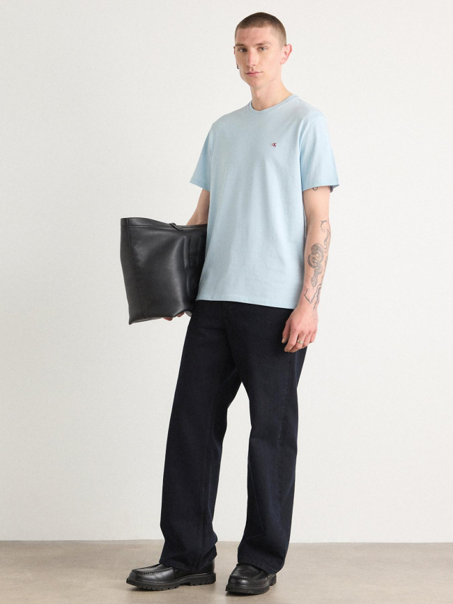 T-shirt smooth solid bleu homme - Calvin Klein Jeans