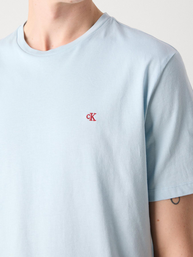 T-shirt smooth solid bleu homme - Calvin Klein Jeans