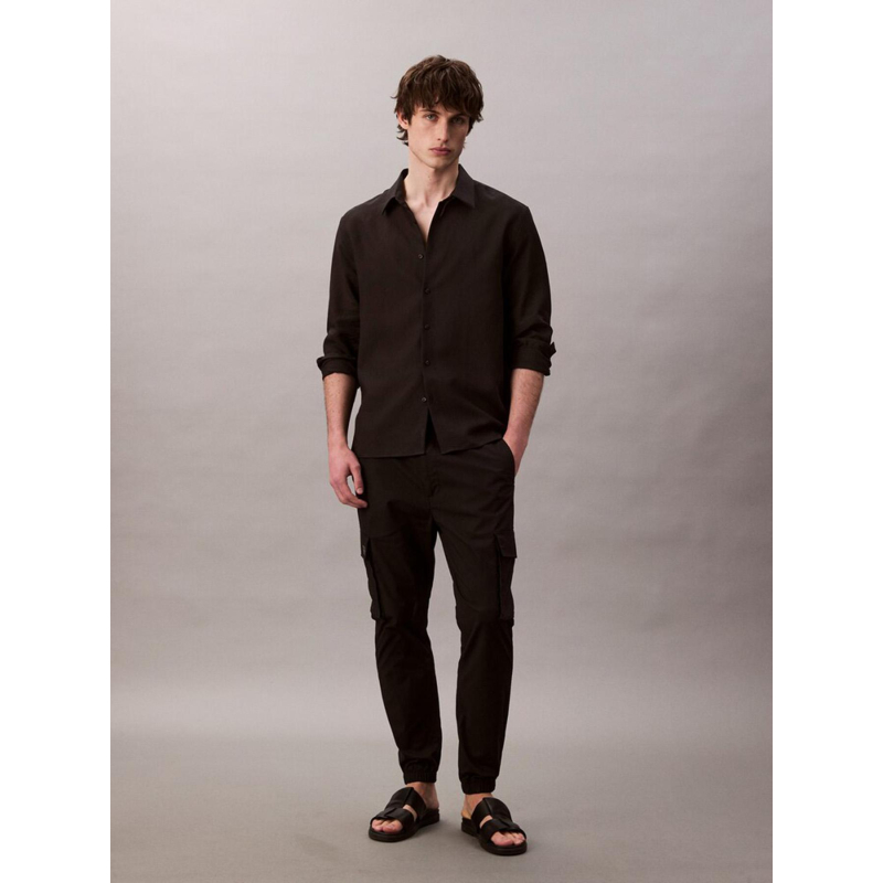 Pantalon cargo skinny en ripstop noir homme - Calvin Klein Jeans