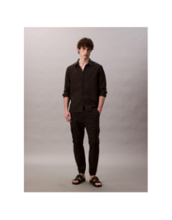 Pantalon cargo skinny en ripstop noir homme - Calvin Klein Jeans