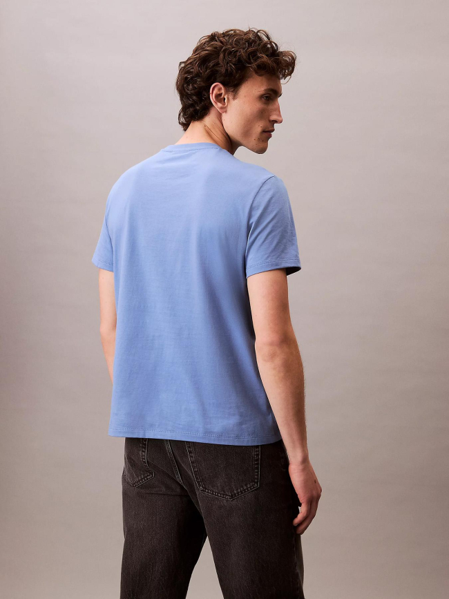 T-shirt en coton avec insigne bleu homme - Calvin Klein Jeans