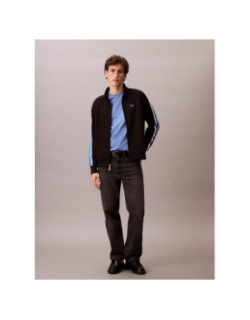 T-shirt en coton avec insigne bleu homme - Calvin Klein Jeans