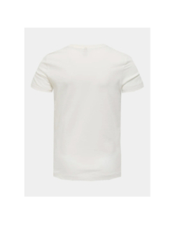 T-shirt beate mena life blanc fille - Only