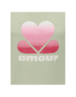 T-shirt beate mena life vert fille - Only