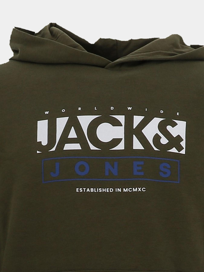 Sweat à capuche seven vert homme - Jack & Jones