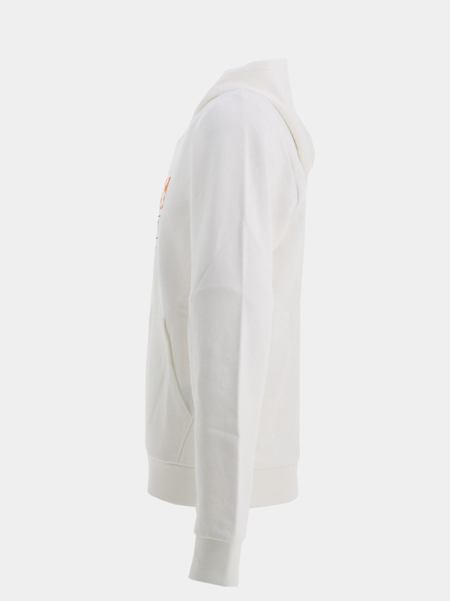 Sweat à capuche seven blanc orange homme - Jack & Jones