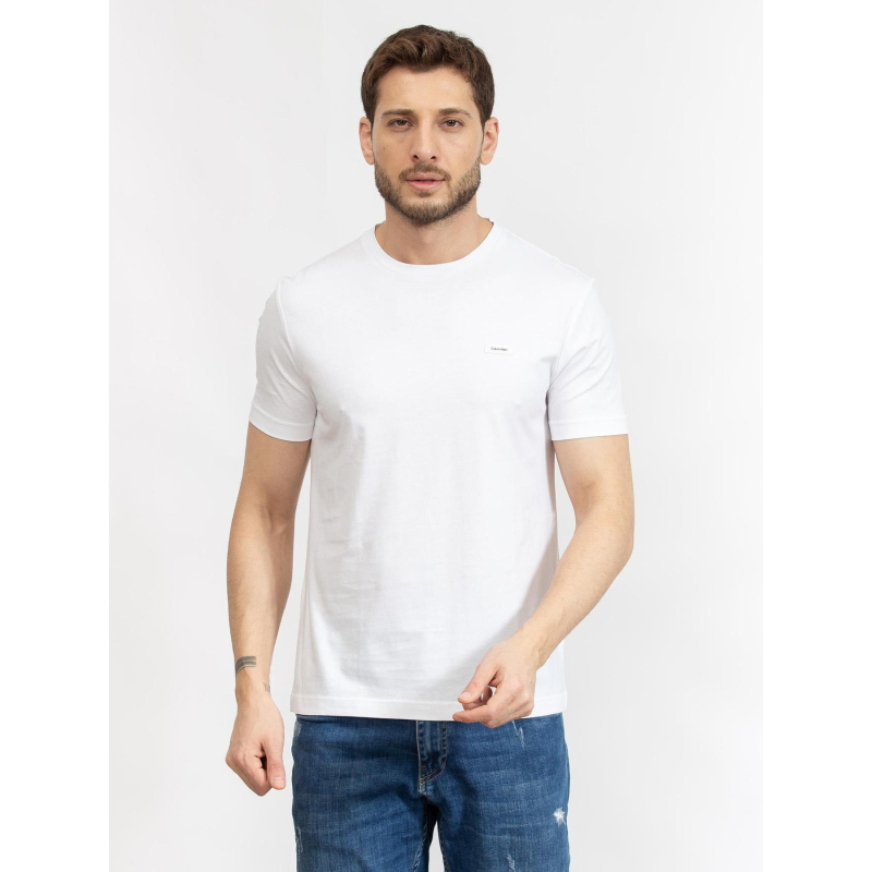 T-shirt smooth logo blanc homme - Calvin Klein