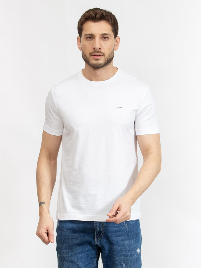 T-shirt smooth logo blanc homme - Calvin Klein