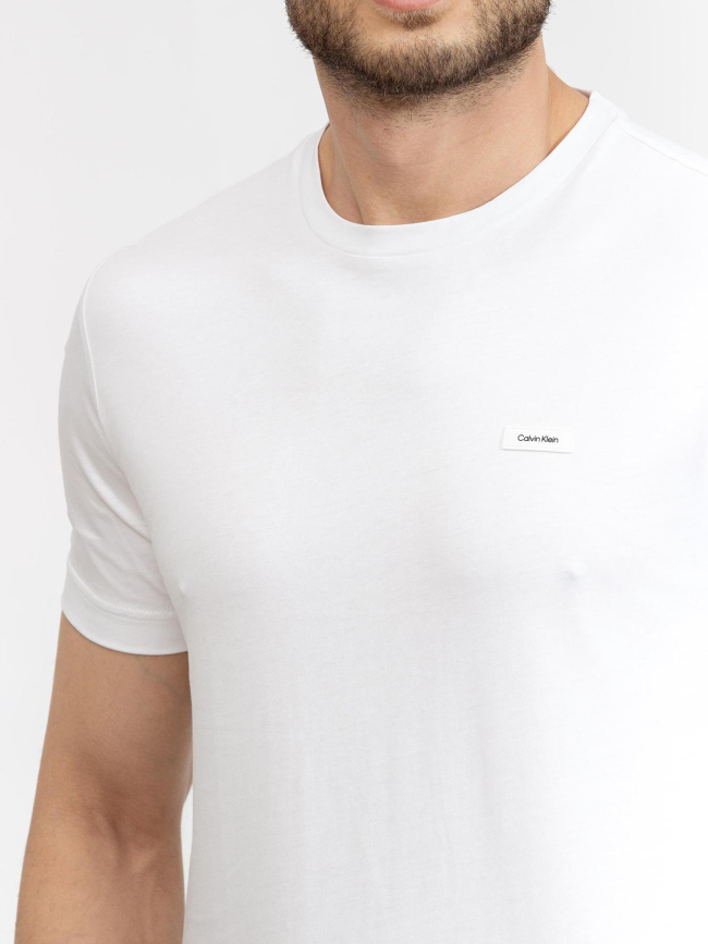 T-shirt smooth logo blanc homme - Calvin Klein